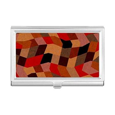 Imagem de Carteira de Bolso Porta Cartão, Carteiras com Estampa Colorida de Azulejo de Polígono de Diamante para Cartão de Visita