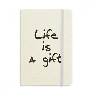 Imagem de Caderno de frases inspiradoras Life Is a Gift, capa dura oficial, diário clássico