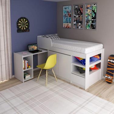 Imagem de Cama Infantil/Juvenil Multifuncional Cm8021 Branca Tecnomobili Cor Branco