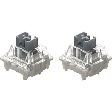 Imagem de DRAOZA Gateron Silver Pro Switches 3 pinos pré-lubrificados RGB à prova de poeira compatíveis com teclado mecânico MX Computer Gaming (72 peças prata)
