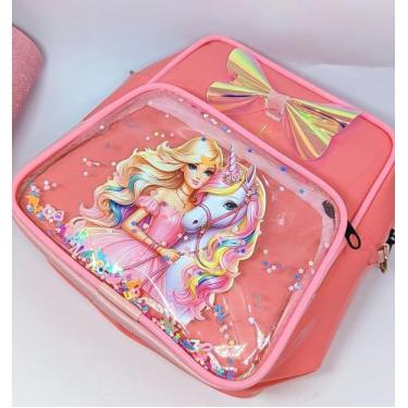 Imagem de Mochila Costa Mini Bolsa Infantil Menina com Ziper Princesas Disney Ba