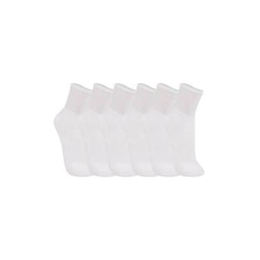 Imagem de Kit 6 Pares de Meias Trifil T08720 Algodão, Branco, 35/38