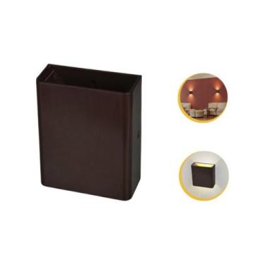 Imagem de Arandela Externa Slim Dois Fachos Luminária Parede Led 3w - Opus, Marr