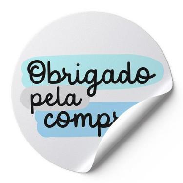 Imagem de 120 Etiquetas Adesivas Redondas Selo Obrigada Pela Confiança! Impressã
