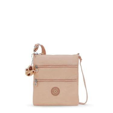 Imagem de Kipling Mini bolsa tiracolo feminina Keiko, bolsa leve ajustável, alça de ombro durável, Areia argila clara, 8.25''L x 9''H x 0.75''D