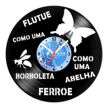 Imagem de Relógio De Parede Disco Vinil Diversos - Borboleta e Abelha - VDI-379 