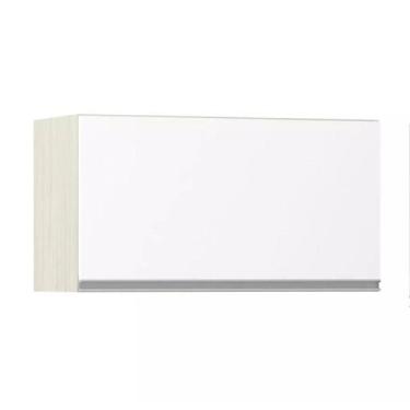 Imagem de Armário Basculante Luciane 70cm 1 Porta Lis, Legno Crema/Branco Mat