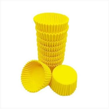 Imagem de Forminha De Papel Impermeável 4 Com 1000 - Confesta, Amarelo