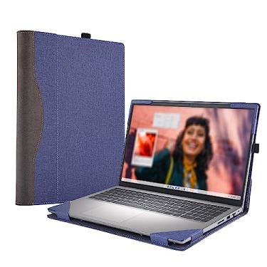 Imagem de Forubar Capa para laptop 2023 para Dell Inspiron 15 3000 3530 3520 3510 3515 3511 e Vostro de 15 polegadas [sem outros modelos] Capa protetora de couro PU (azul)