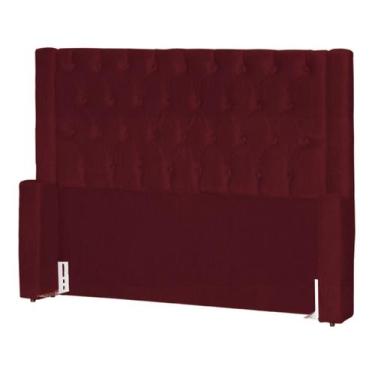 Imagem de Cabeceira de Cama Box Estofada 195 cm King Emma Suede - Fina Mobília, 