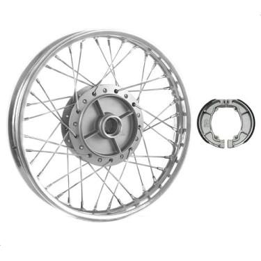 Imagem de Roda Traseira Biz 100 Biz 125 4mm Raiada Alinhada + Lona de Freio