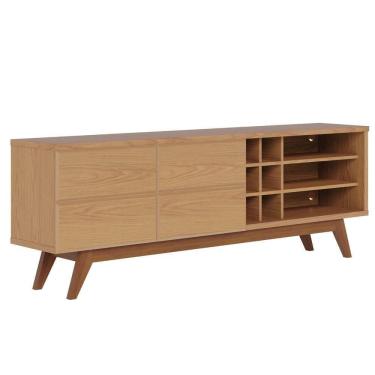 Imagem de Rack Para Sala Bancada De 70 Pol 180cm Noruega C05 Freijó - Mpozenato