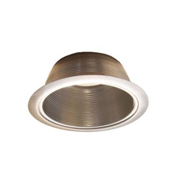 Imagem de 6" Satin Nickel Stepped Baffle Trim for Par30/R30 Line Voltage Recessed Light-Fit Halo/Juno