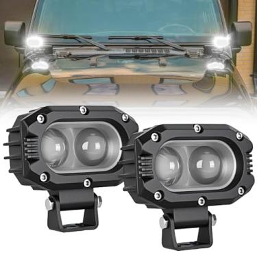 Imagem de Nilight Luz Led Pod 48W 4" 2 Peças, Feixe De Branca, Luzes Direção Ip67 À Prova D'Água, Iluminação Auxiliar Off-Road Para Caminhão, Trator, Suv, Atv, Utv, Carrinho Golfe, Barco, Motocicleta, Motocro