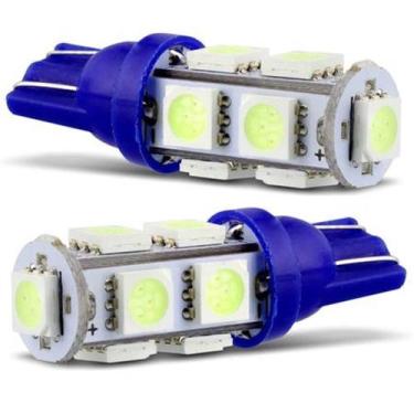 Imagem de Par Luz Lâmpada Pingo T10 13 Leds Farolete Lanterna - Lagos Importador