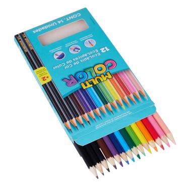 Imagem de Lápis de Cor Multicolor com 12 Cores e 2 Lápis Grafite Faber-Castell 111200N