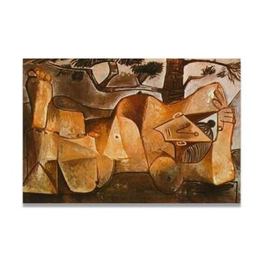 Imagem de Deitado sob o pinheiro Diego Rivera Murais – Arte de realismo socialista mexicano, muralista do século 27, coleção clássica do museu de Nova York para decoração de casa 80 x 120 cm