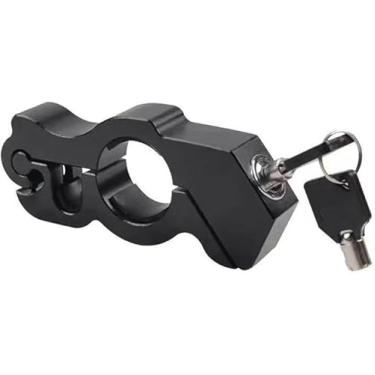 Imagem de Trava de Guidão Antifurto para Moto – Trava de Segurança Universal para Motocicletas, Scooters, Bicicletas Elétricas e Quadriciclos – Modelo Reforçado em Alumínio (Preto)