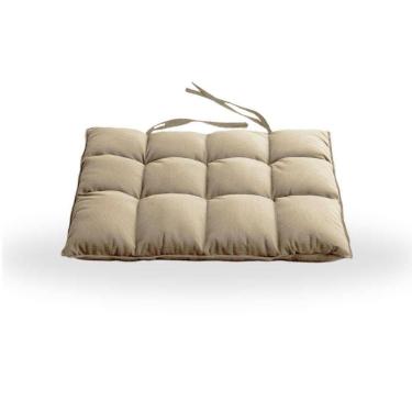 Imagem de Assentos De Cadeira Futon 40x40 Em Sued Liso - Star Confort Marfim