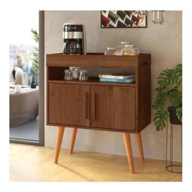 Imagem de Aparador Café Shot Com Portas Pés Em Madeira Pinus Canela