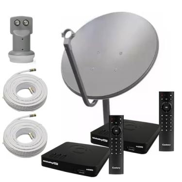 Imagem de Kit Receptor Digital Bandaku Fullhd B7 Century C/Lnbf Duplo