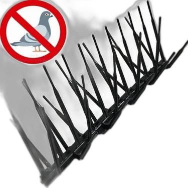 Imagem de Kit 70 Espículas Inibe Aves Policarbonato Preto