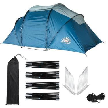 Imagem de Barraca Camping Túnel Grande De Acampamento Família Impermeavel 2000mm