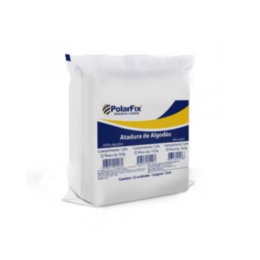 Imagem de Atadura De Algodão Ortopédico 10cm X 1,0m (12u) - Polar Fix