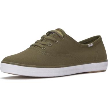 Imagem de Keds Tênis feminino Champion de lona com cadarço, Tela de oliva, 41