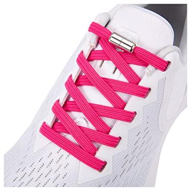 Imagem de anan520 2 Pairs Elastic No Tie Shoelaces for Adults and Kids，Tieless Elastic Shoe Laces for Sneaker, Neon Pink (2 Pairs), X-Large