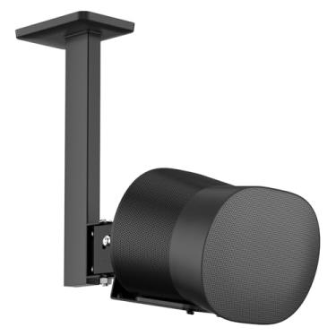 Imagem de Yibracki Suporte de alto-falante de teto giratório e inclinado para Sonos Era 300 suporte de teto preto - Suporte de teto para alto-falante resistente para Sonos Era 300 Suporte para melhorar a