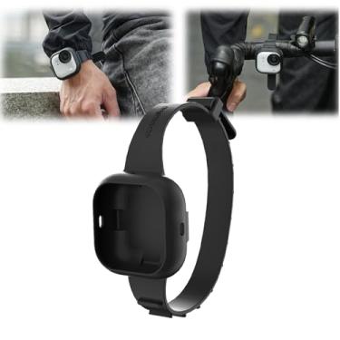 Imagem de CAPART Pulseira de silicone para Insta360 GO Ultra, pulseira de câmera GO Ultra Holder Strap para coleira de cachorro gato montagem de bicicleta (preto)