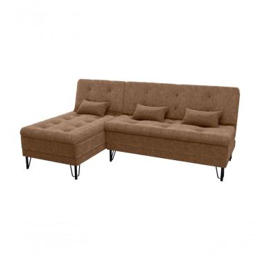 Imagem de Sofá Cama Com Chaise 3 Lugares 2,00 Mts Nice Matrix Marrom