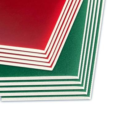 Imagem de Flipside Products Folhas de placa de espuma vermelha e verde de 50,8 cm x 76,2 cm para projetos de artesanato de Natal, eventos de férias, apresentações, painel de apoio, pacote com 10