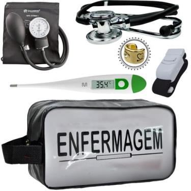 Imagem de Kit Enfermagem Academico Com Aparelho de Pressao Estetoscopio Rappapor