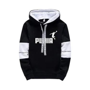 Imagem de Conjunto De Roupa Casual Masculina Com Moletom Estampado E Calças De Q