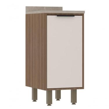 Imagem de Balcão De Cozinha Com Tampo 40 Cm 1 Porta De Abrir Aspen Luciane Móveis beige