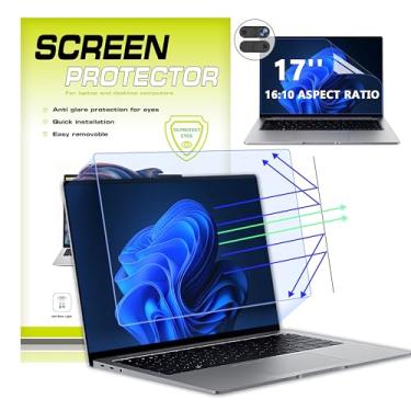 Imagem de 【Pacote com 2】 Protetor de tela antiluz azul de 43 cm para HP/Dell/Acer/Asus/Samsung/Lenovo/Toshiba/Sony/MSI/LG/Razer Blade 16:10 Tela de aspecto + capa de câmera