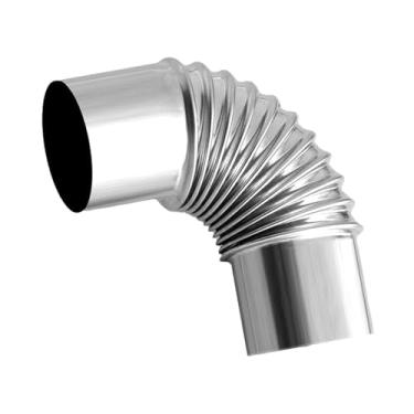 Imagem de MERIGLARE Tubo de fogão cotovelo tenda tubo de fogão ventilação substituições lareira aquecedor a gás tubo de escape tubo de chaminé para tendas quentes ao ar, 80mm