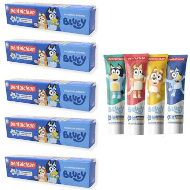 Imagem de 5X GEL DENTAL INFANTIL BLUEY 50G COM FLÚOR - DENTALCLEAN