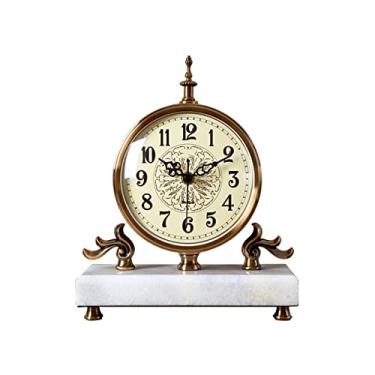 Imagem de Relógio de mesa relógio de mesa mesa sala de estar relógio decoração criativo retrô grande mudo relógio de mesa relógio de prateleira
