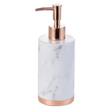 Imagem de WYNSJDBB Dispensador manual de cerâmica, dispensador de sabão de hotel, banheiro, sabonete, gel de banho, xampu, garrafa, kit de acessórios de banheiro, recarregável, branco