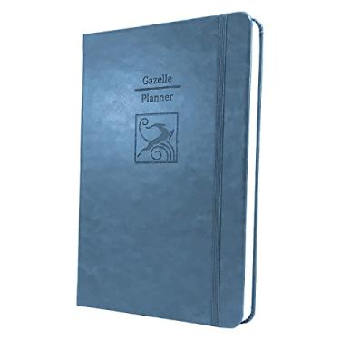 Imagem de Gazelle Planner - Planejamento diário guiado para melhorar a organização, gerenciamento de tempo e sucesso. Objetivos diários, mensais e semanais, 15 x 23 cm, planejador sem data (azul lápis)