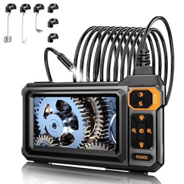 Imagem de Tangxi Câmera Endoscópica Com Luz, Câmera Boroscópio Industrial HD 1080P Com Tela de 4,3 Polegadas, Cabo de 16,4 Pés e 8 Luzes LED, IP67 à Prova D'água, Sem Necessidade de
