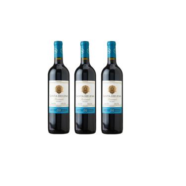 Imagem de Kit Vinho Santa Helena Malbec Reservado Tinto Seco 750ml 3un