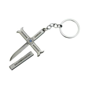 Imagem de Colar Masculino Preto Com Pingente De Espada Anime Dracule Mihawk Olho