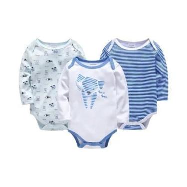 Imagem de Conjunto De Body De Algodão Para Bebês Meninos E Meninas, Manga Longa,