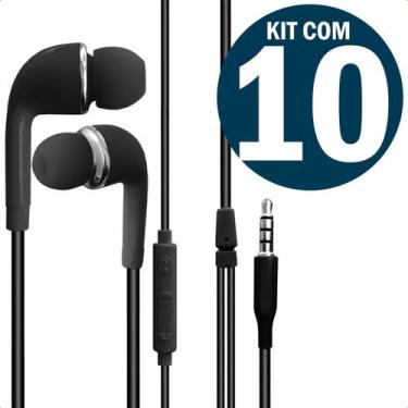 Imagem de Fone de Ouvido IntraAuricular com Fio e Microfone P2 3,5mm Estéreo Som