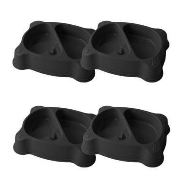 Imagem de Combo 4 Comedouro Duplo Garrafa Adulto 1200mL Mypetone - Preto