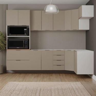 Imagem de Cozinha Modulada 7 Peças sem Tampo sem Rodapé Ipanema CabeCasa Madeira